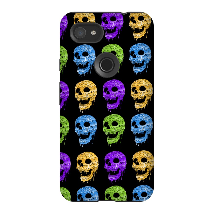 Pixel 3AXL StrongFit Skulls Colors by Coffee Man