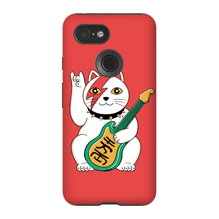 Pixel 3 StrongFit Cat Lucky by Coffee Man