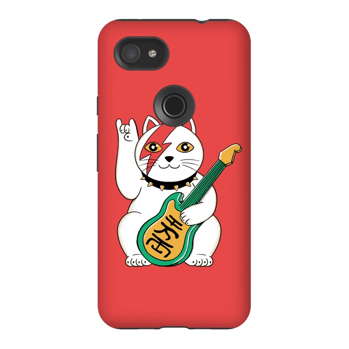 Pixel 3AXL StrongFit Cat Lucky by Coffee Man