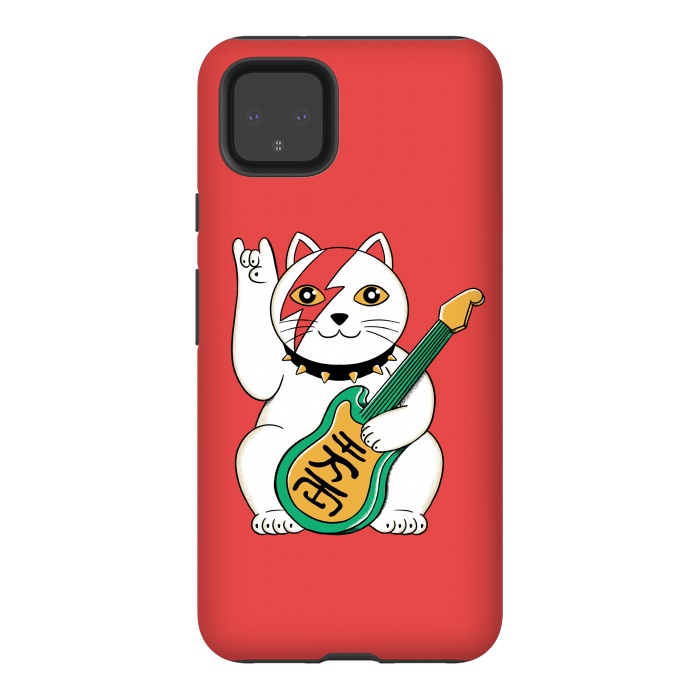 Pixel 4XL StrongFit Cat Lucky by Coffee Man