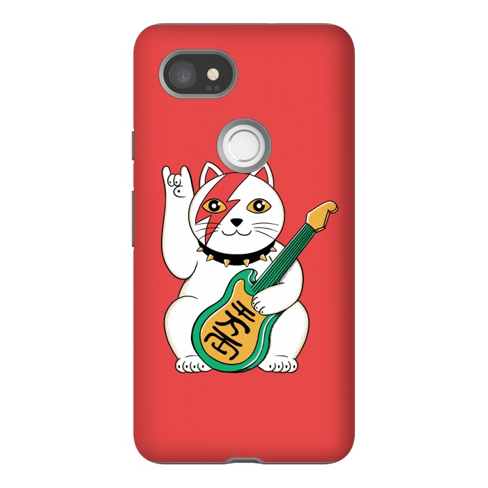 Pixel 2XL StrongFit Cat Lucky by Coffee Man