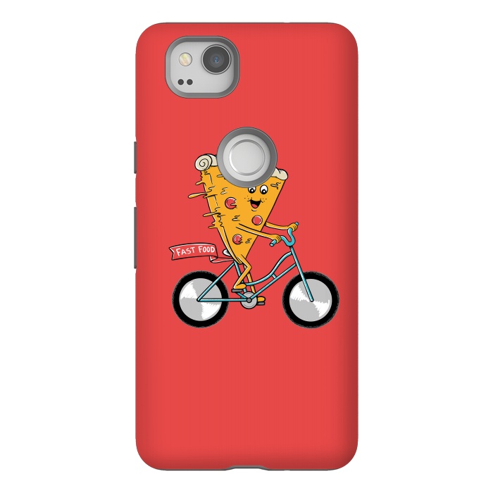 Pixel 2 StrongFit Pizza Fast Food Red by Coffee Man
