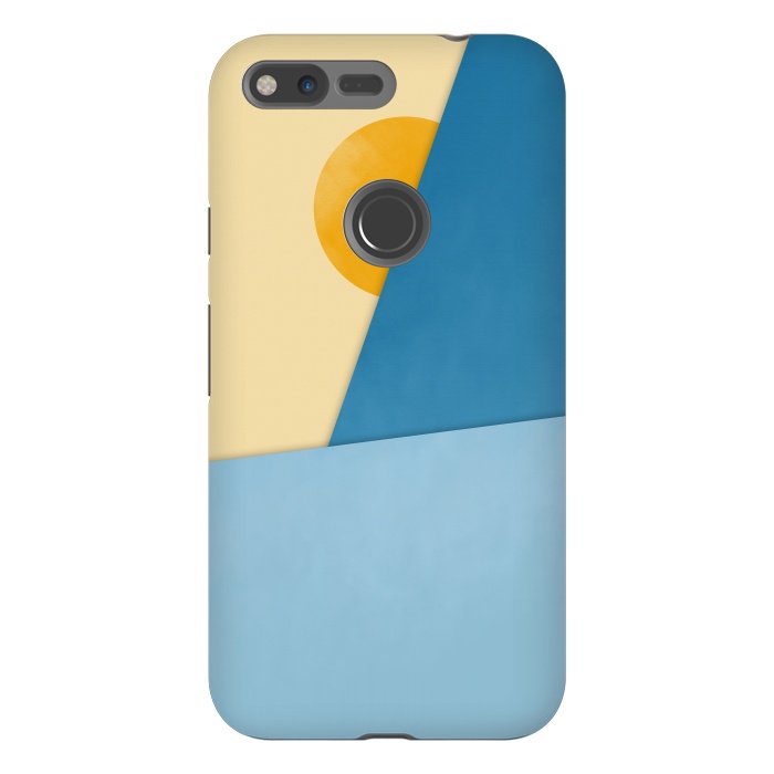 Pixel XL StrongFit Blue & Yellow Geometry by Creativeaxle