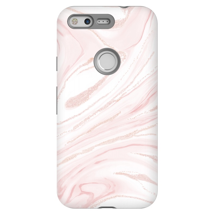 Pixel StrongFit Modern blush pink marbleized abstract design by InovArts