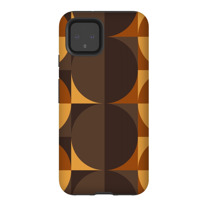 Pixel 4 StrongFit brown circular square by TMSarts