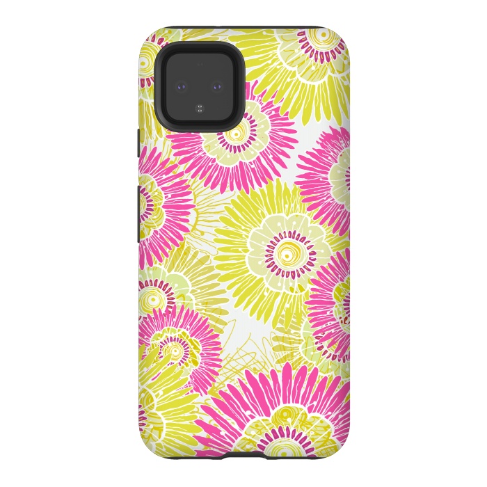 Pixel 4 StrongFit Flower Power  by Rose Halsey