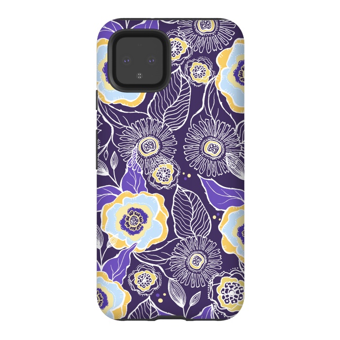 Pixel 4 StrongFit Floral Sunshine by Rose Halsey