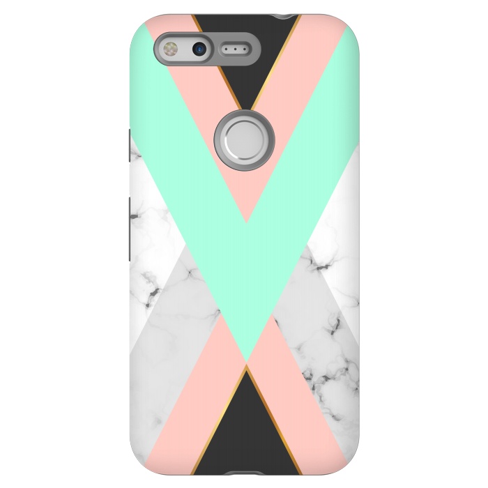 Pixel StrongFit Marbled Aquamarine In Vertical by ArtsCase