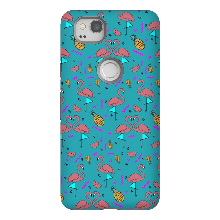 Pixel 2 StrongFit Flamingos In Fashionable Summer by ArtsCase