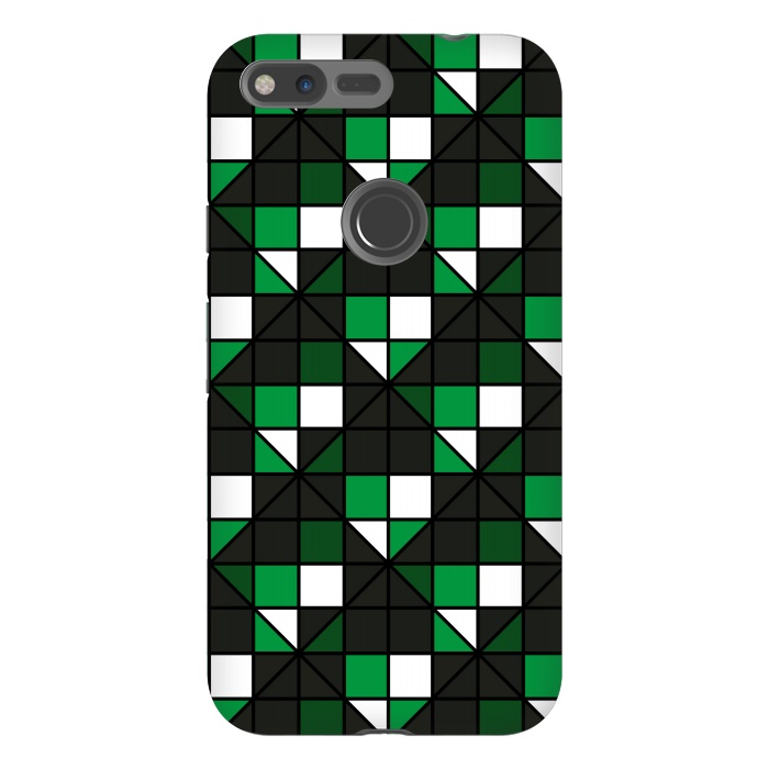 Pixel XL StrongFit dark green squares by TMSarts