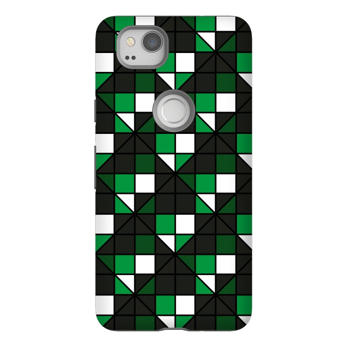 Pixel 2 StrongFit dark green squares by TMSarts