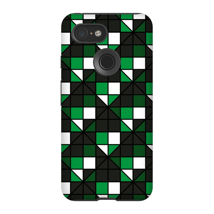 Pixel 3 StrongFit dark green squares by TMSarts