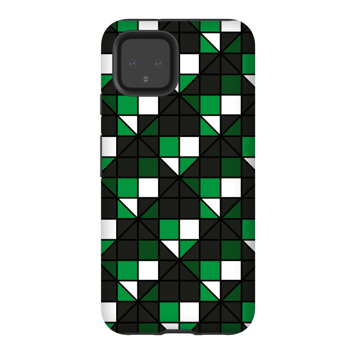 Pixel 4 StrongFit dark green squares by TMSarts