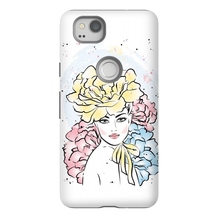 Pixel 2 StrongFit Romantic floral Lady by Martina