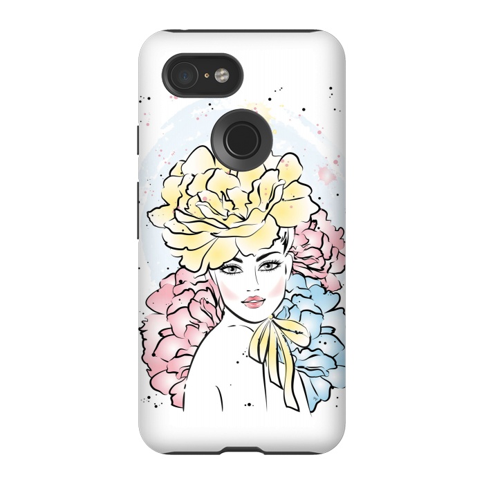 Pixel 3 StrongFit Romantic floral Lady by Martina