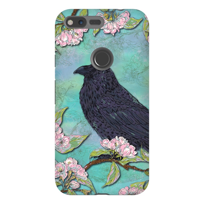 Pixel XL StrongFit Raven & Apple Blossom by Lotti Brown