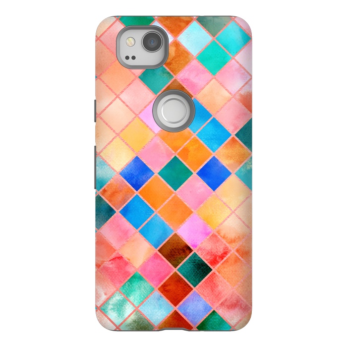 Pixel 2 StrongFit Stylish Watercolor Pattern by Art Design Works