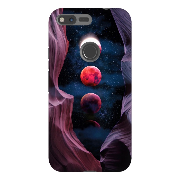 Pixel XL StrongFit Grand Canyon with Space & Bloody Moon - Collage V by Art Design Works