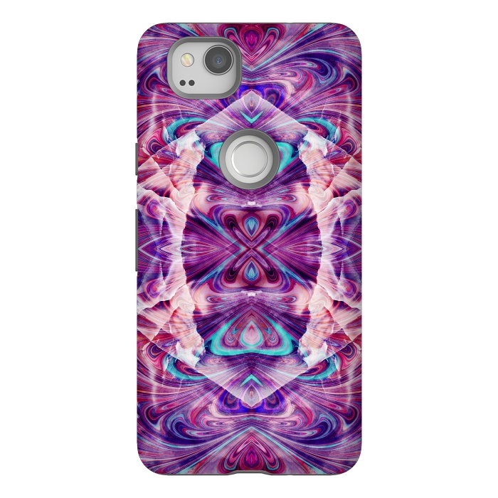 Pixel 2 StrongFit Psychedelic precious gemstone marble by Oana 