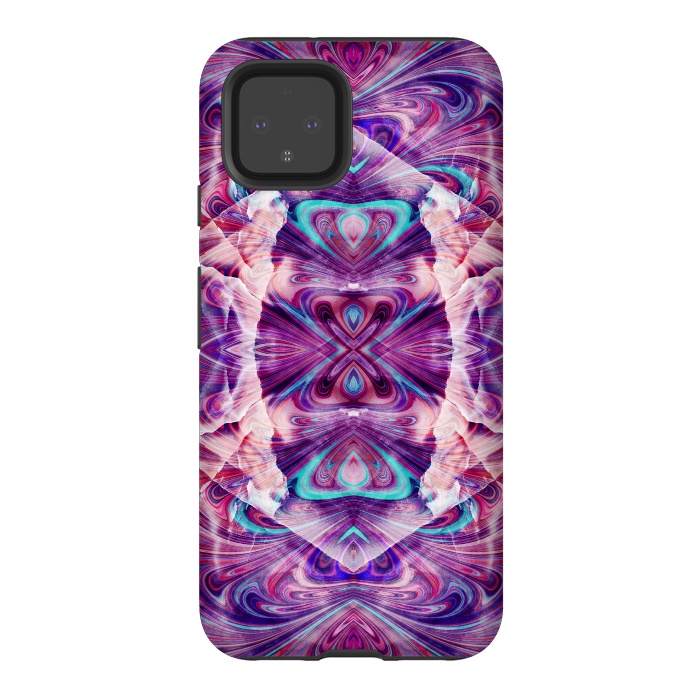 Pixel 4 StrongFit Psychedelic precious gemstone marble by Oana 