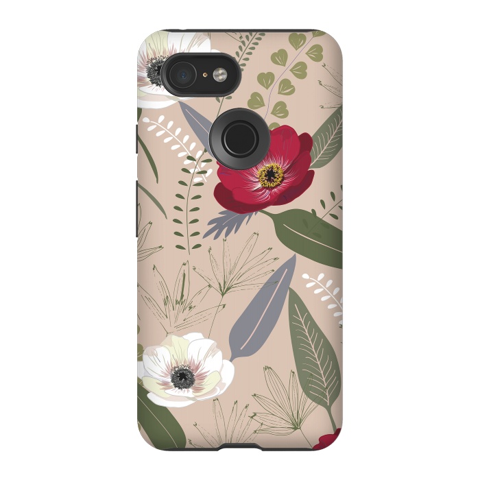 Pixel 3 StrongFit Anemones Pattern by Anis Illustration