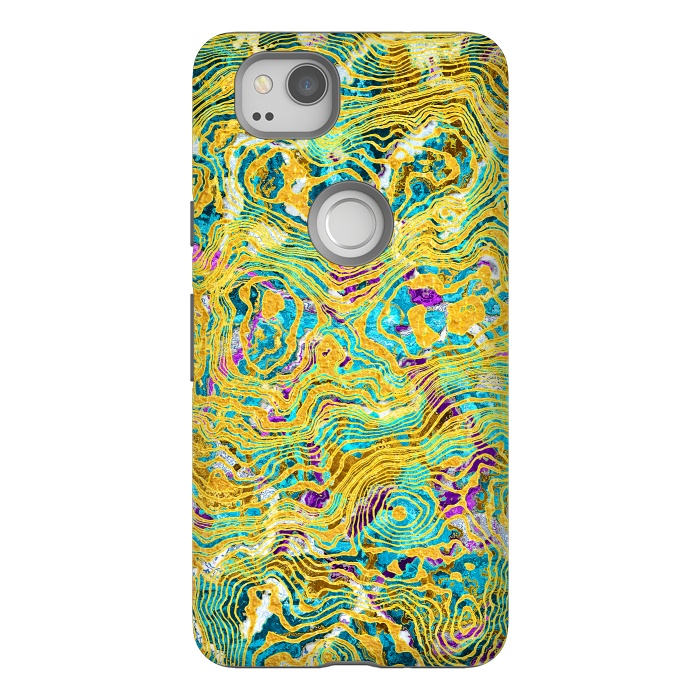 Pixel 2 StrongFit Abstract Colorful Marble by Art Design Works