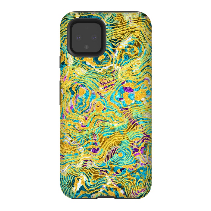 Pixel 4 StrongFit Abstract Colorful Marble by Art Design Works