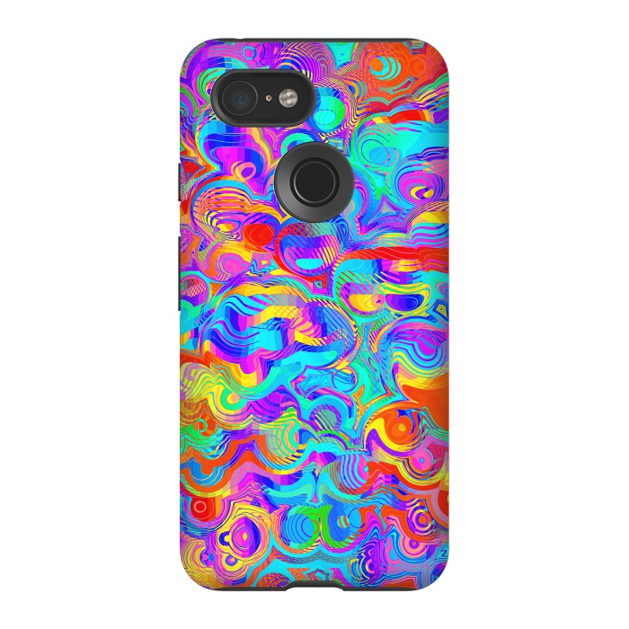 Pixel 3 StrongFit Abstract Colorful Design by Art Design Works