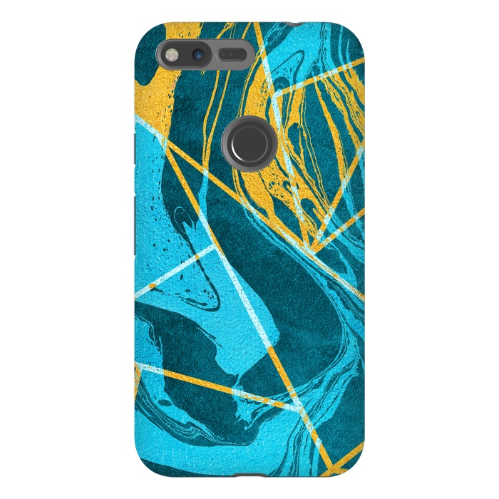 Pixel XL StrongFit Geometric Marble Waves by Art Design Works