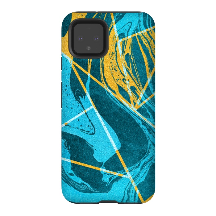 Pixel 4 StrongFit Geometric Marble Waves by Art Design Works