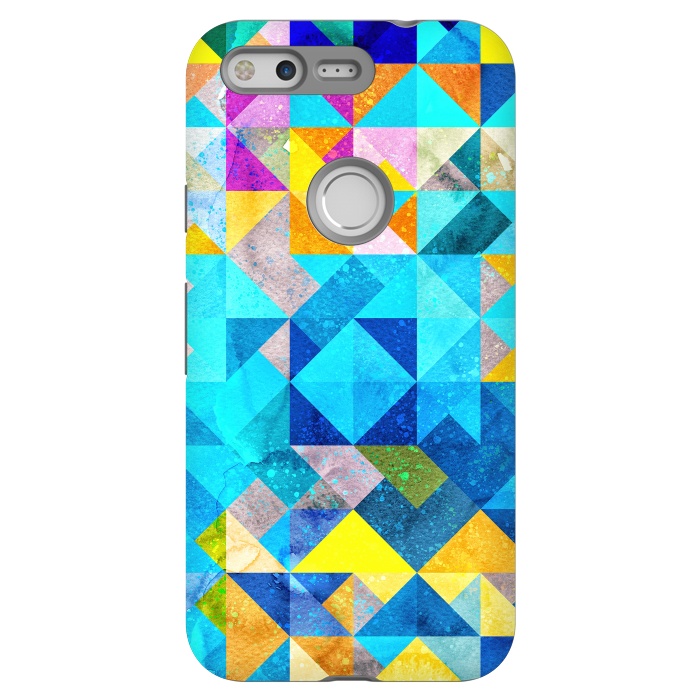Pixel StrongFit Colorful Watercolor Geometric by Art Design Works