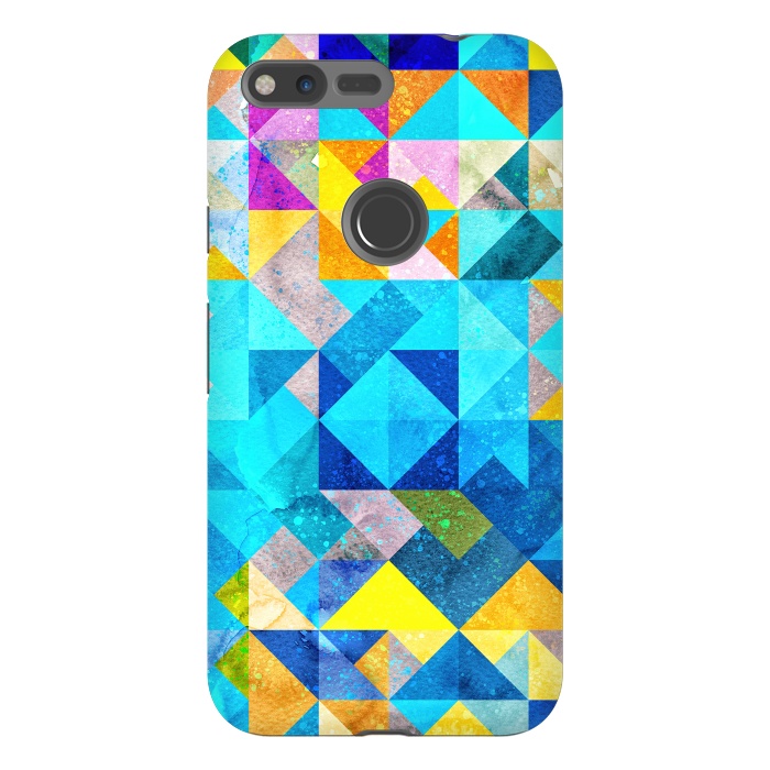 Pixel XL StrongFit Colorful Watercolor Geometric by Art Design Works