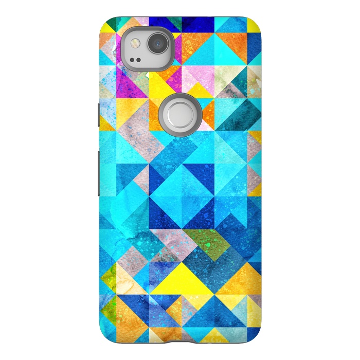 Pixel 2 StrongFit Colorful Watercolor Geometric by Art Design Works