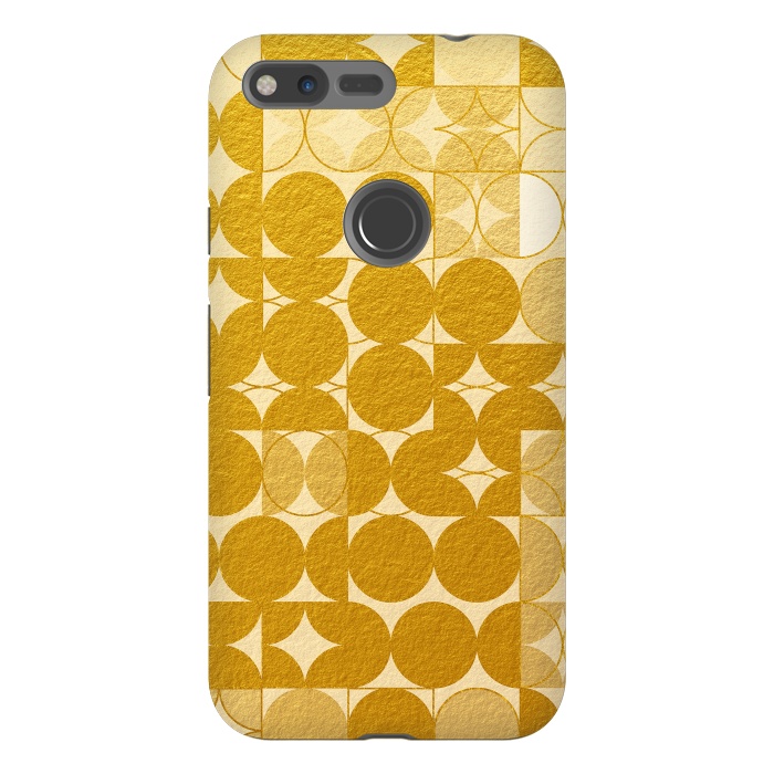 Pixel XL StrongFit Mid Century Gold Geometric by Art Design Works