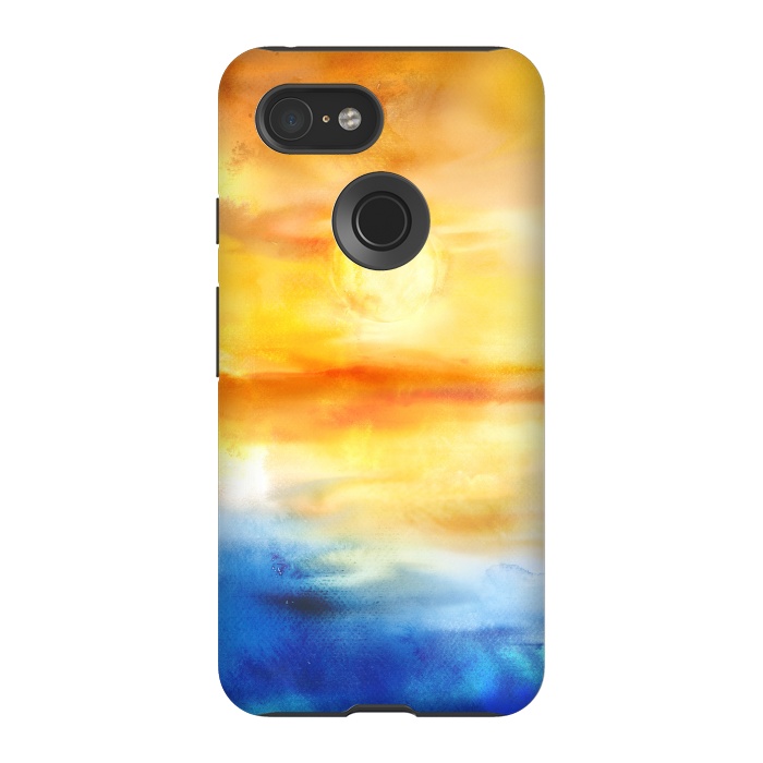 Pixel 3 StrongFit Abstract Sunset Artwork I by Art Design Works