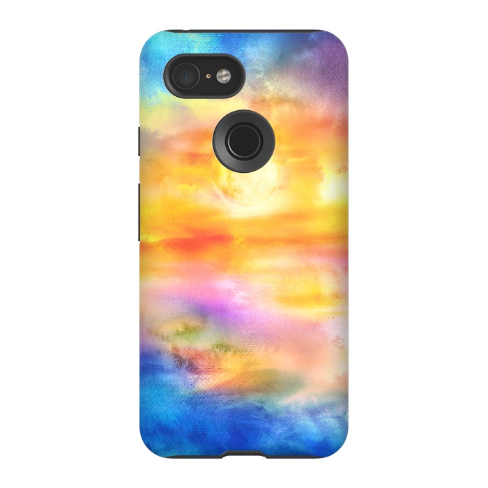 Pixel 3 StrongFit Abstract Sunset Artwork II by Art Design Works