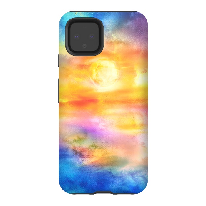 Pixel 4 StrongFit Abstract Sunset Artwork II by Art Design Works