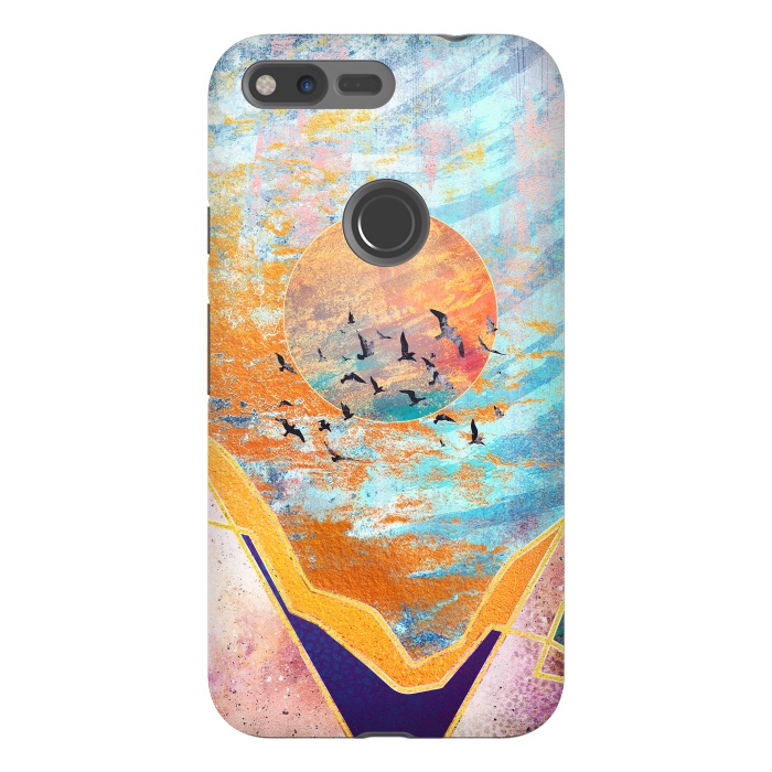Pixel XL StrongFit ABSTRACT SUNSET - ILLUSTRATION VI by Art Design Works