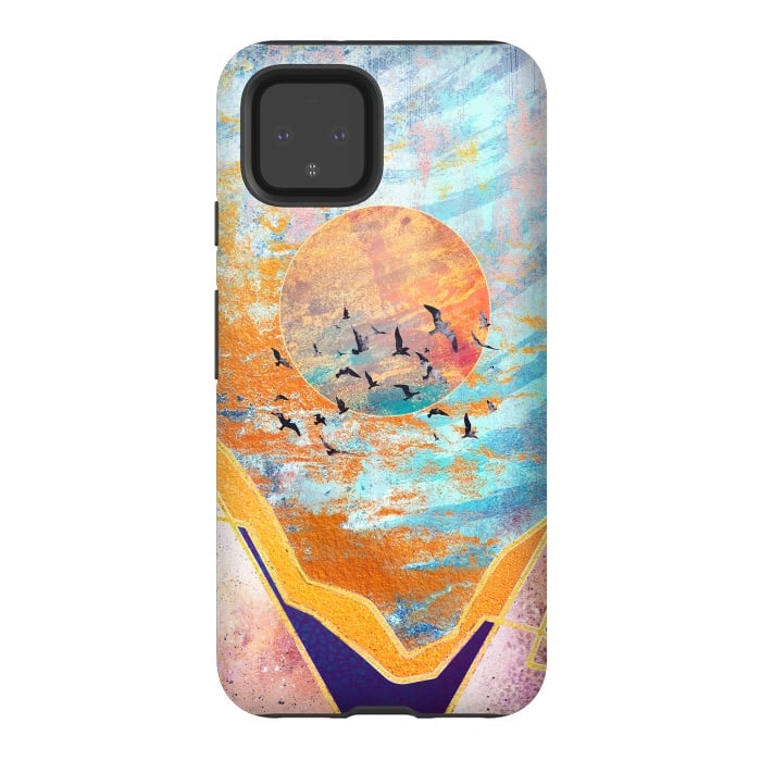 Pixel 4 StrongFit ABSTRACT SUNSET - ILLUSTRATION VI by Art Design Works