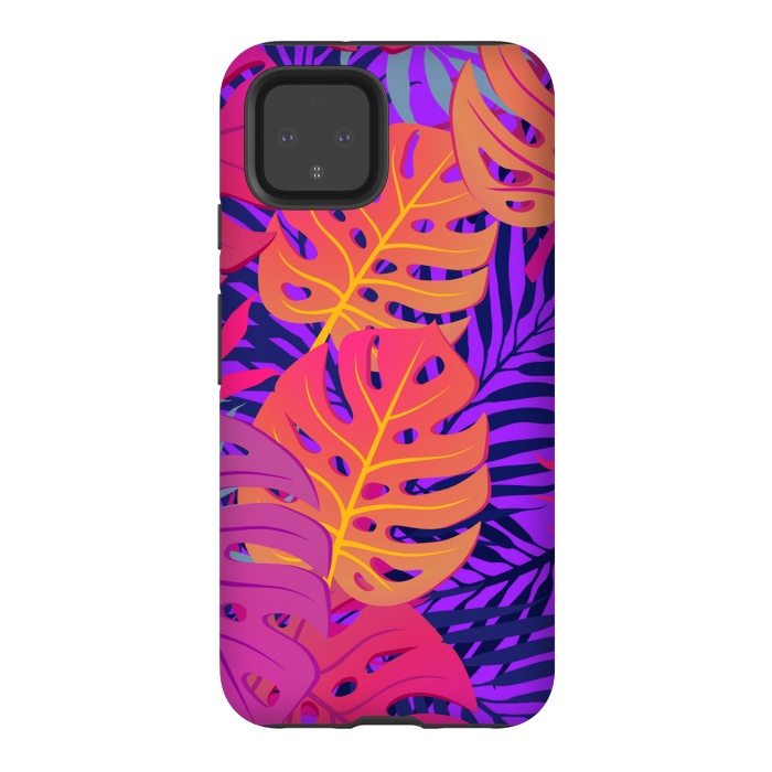 Pixel 4 StrongFit Palm Trees In Summer And Neon by ArtsCase
