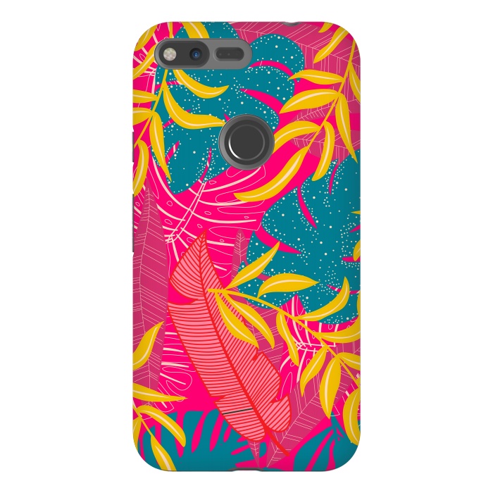Pixel XL StrongFit Palm Patterns In Warm Colors by ArtsCase
