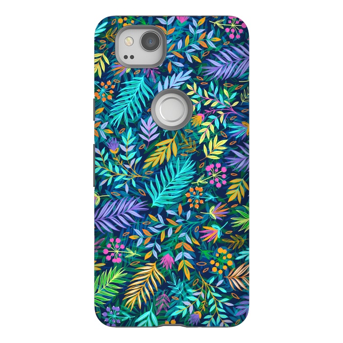 Pixel 2 StrongFit Flowers In Cold Colors by ArtsCase