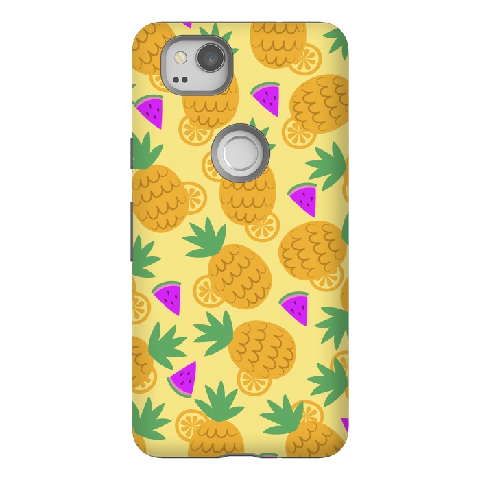 Pixel 2 StrongFit Rain Of Watermelons And Pineapples by ArtsCase