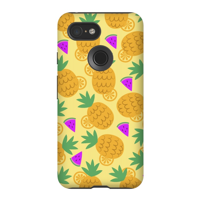 Pixel 3 StrongFit Rain Of Watermelons And Pineapples by ArtsCase