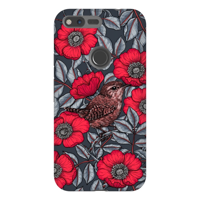Pixel XL StrongFit Wrens in the roses 2 by Katerina Kirilova