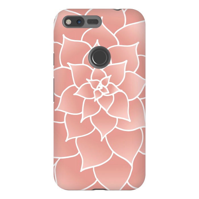 Pixel XL StrongFit Abstract Modern Pink Rose Flower by Julie Erin Designs