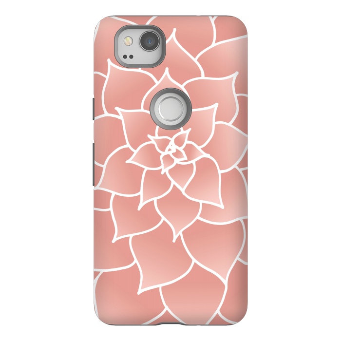 Pixel 2 StrongFit Abstract Modern Pink Rose Flower by Julie Erin Designs