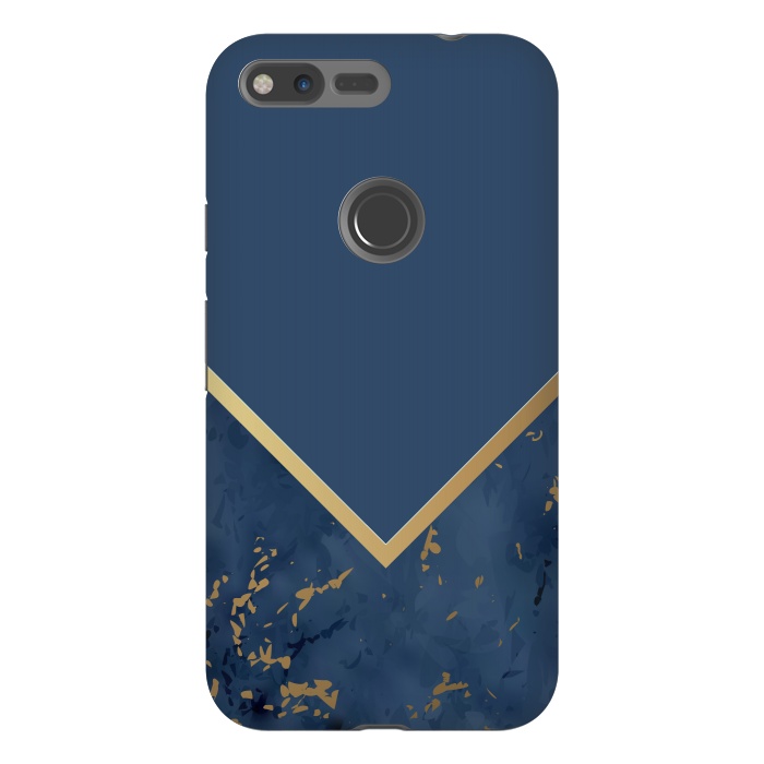 Pixel XL StrongFit Blue Monochromatic On Marble by ArtsCase