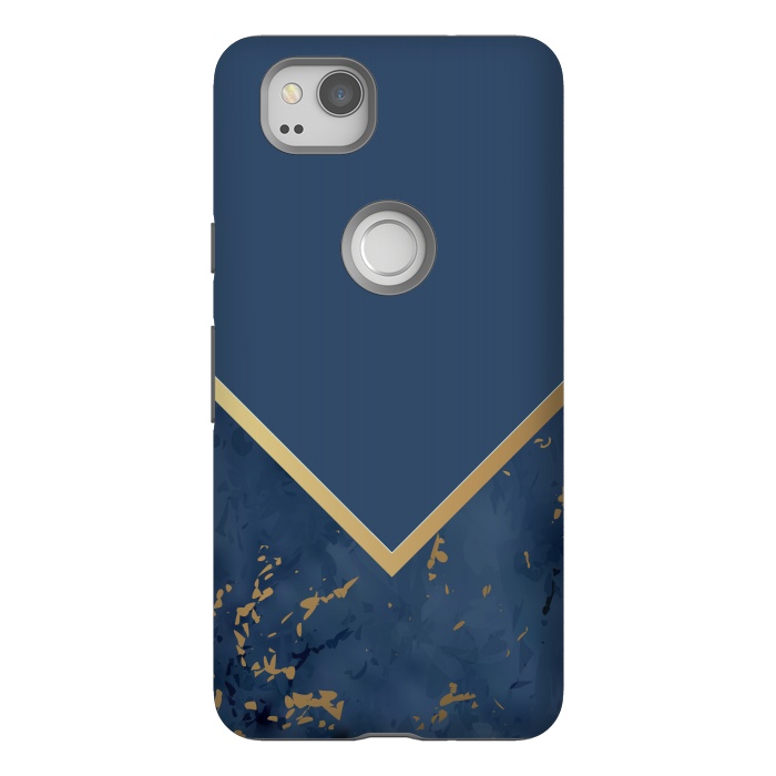 Pixel 2 StrongFit Blue Monochromatic On Marble by ArtsCase