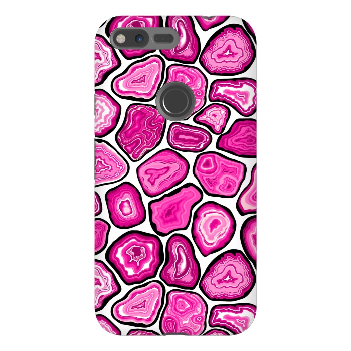 Pixel XL StrongFit Pink agate slices by Katerina Kirilova